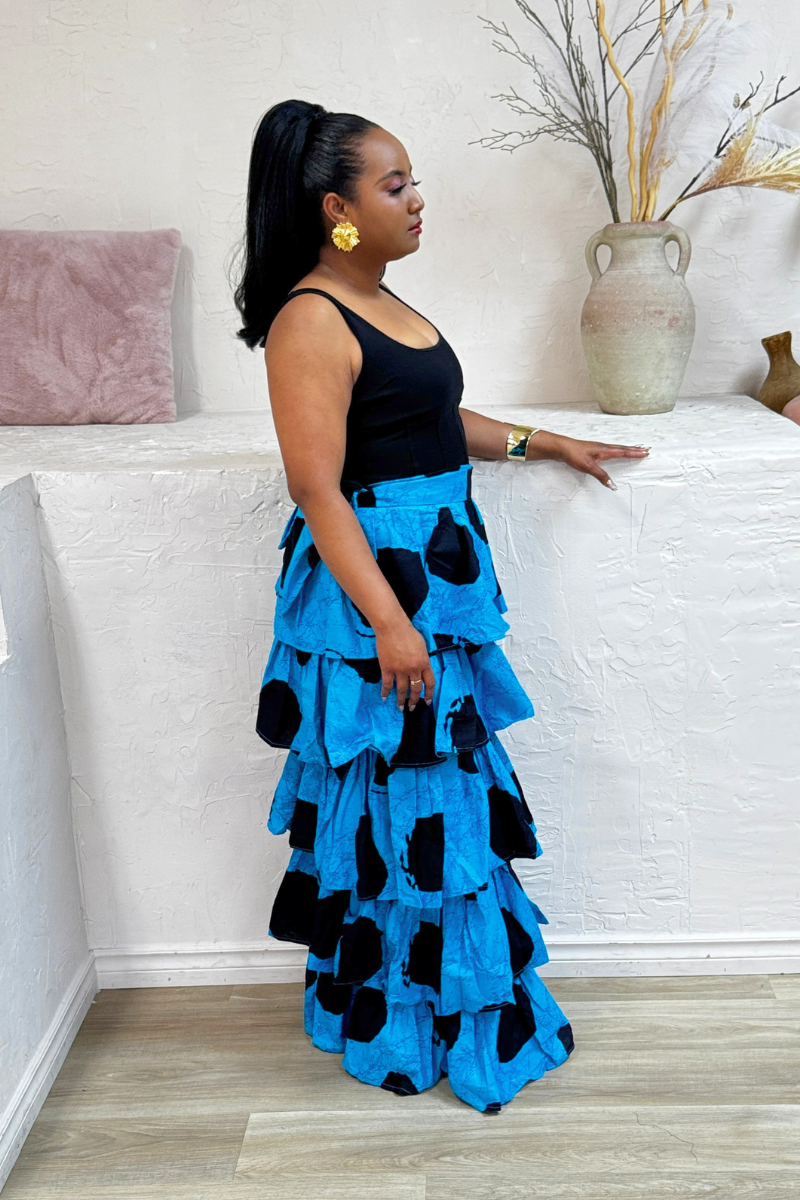 Michelle Ankara Layered Skirt