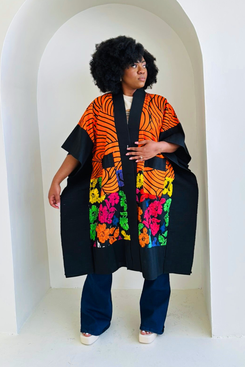 Makasi Kimono Jacket - Orange