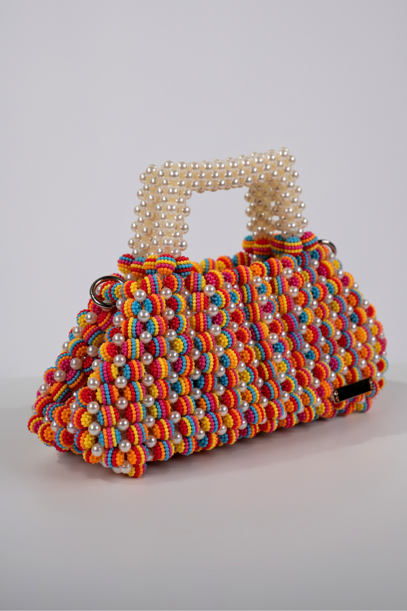 Mosaic Pearl Beaded Bag