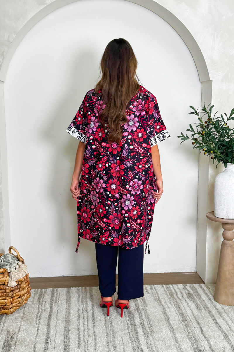 Malika Kimono - Red (100% COTTON ANKARA)