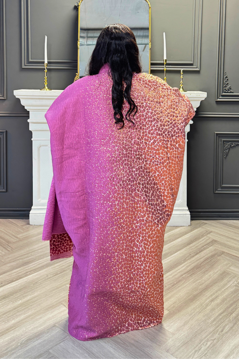 Boubou Luxe Royal - Mélange Rose et Or
