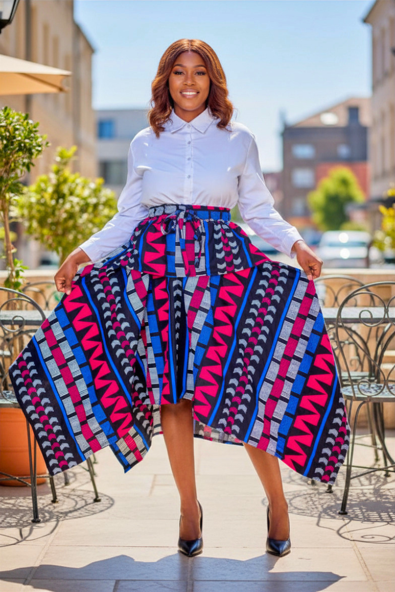 Sora Handkerchief Skirt (100% COTTON ANKARA)