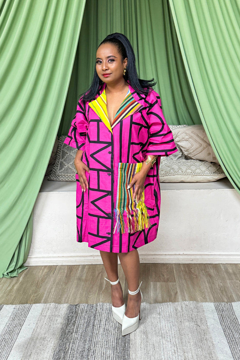 Bali Shirt Dress - Pink