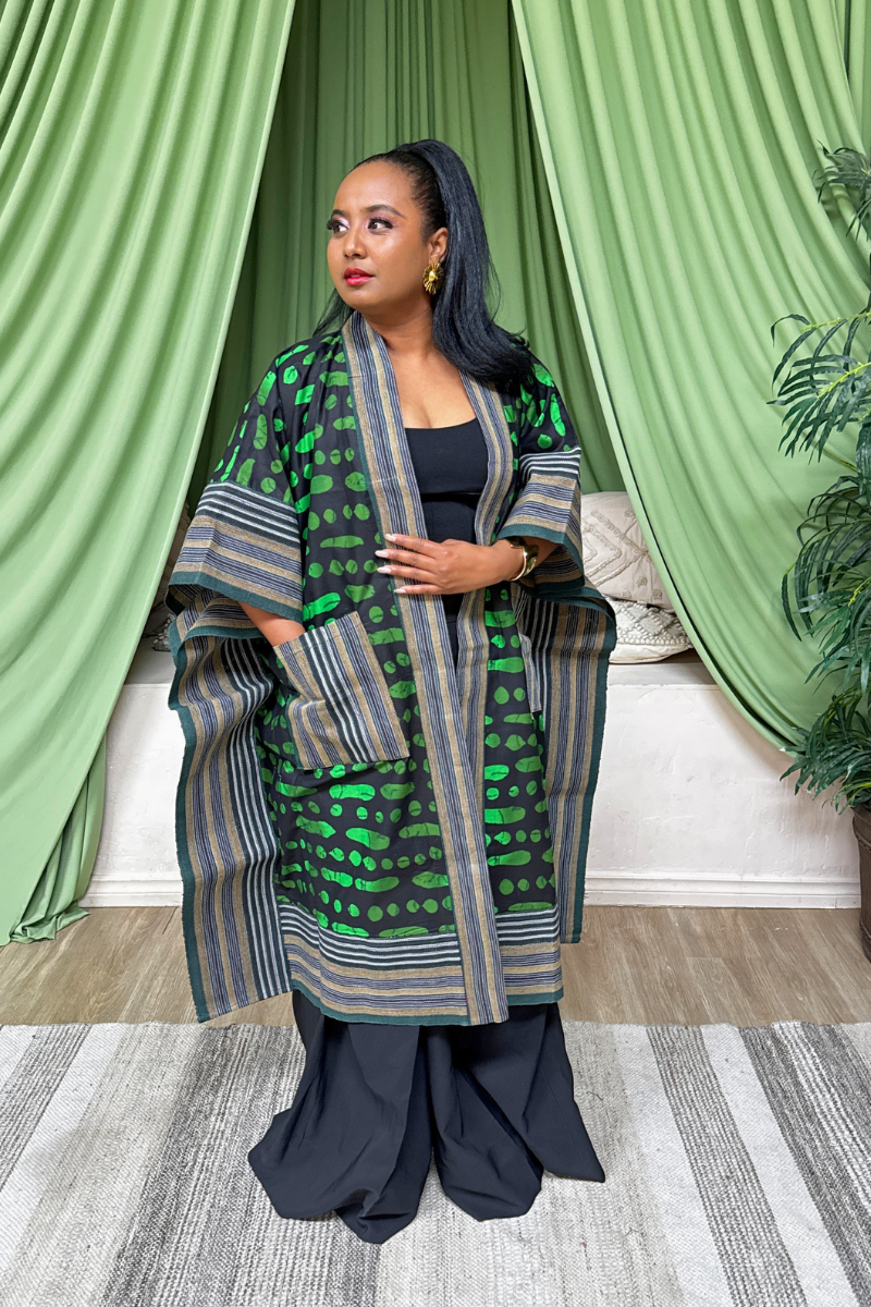 Veste Kimono Makasi - Vert