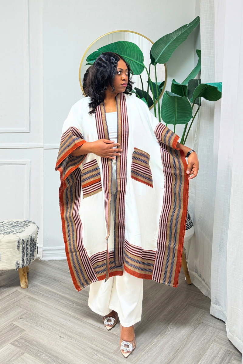 Makasi Kimono Jacket - White