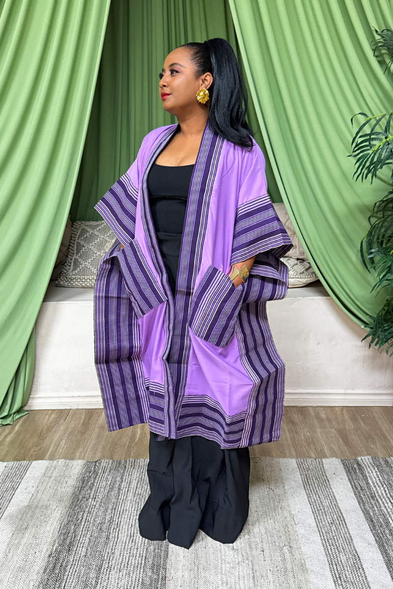 Veste Kimono Makasi - Violet 1