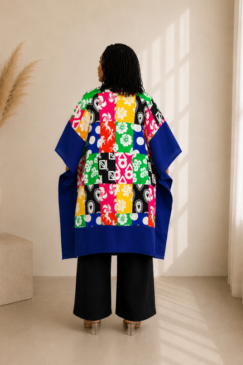 Makasi Kimono Jacket - Ankara Mix