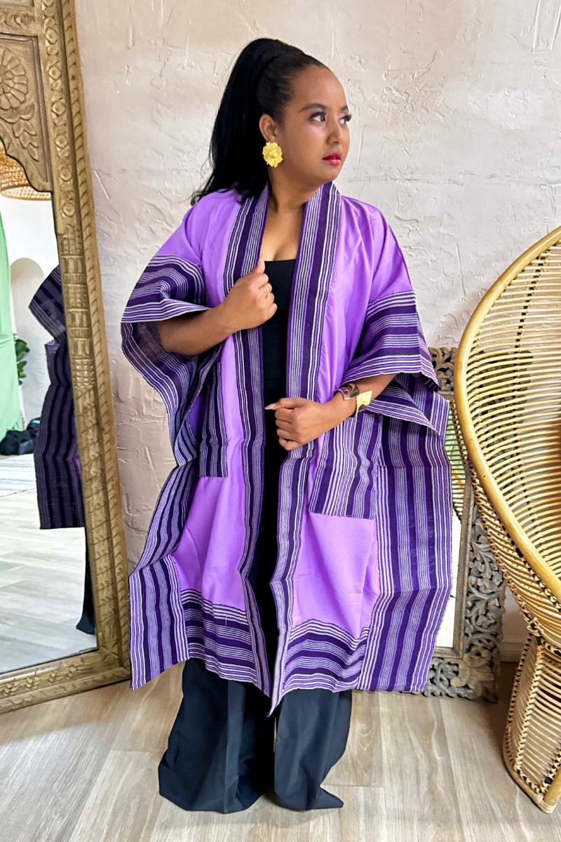 Veste Kimono Makasi - Violet 1