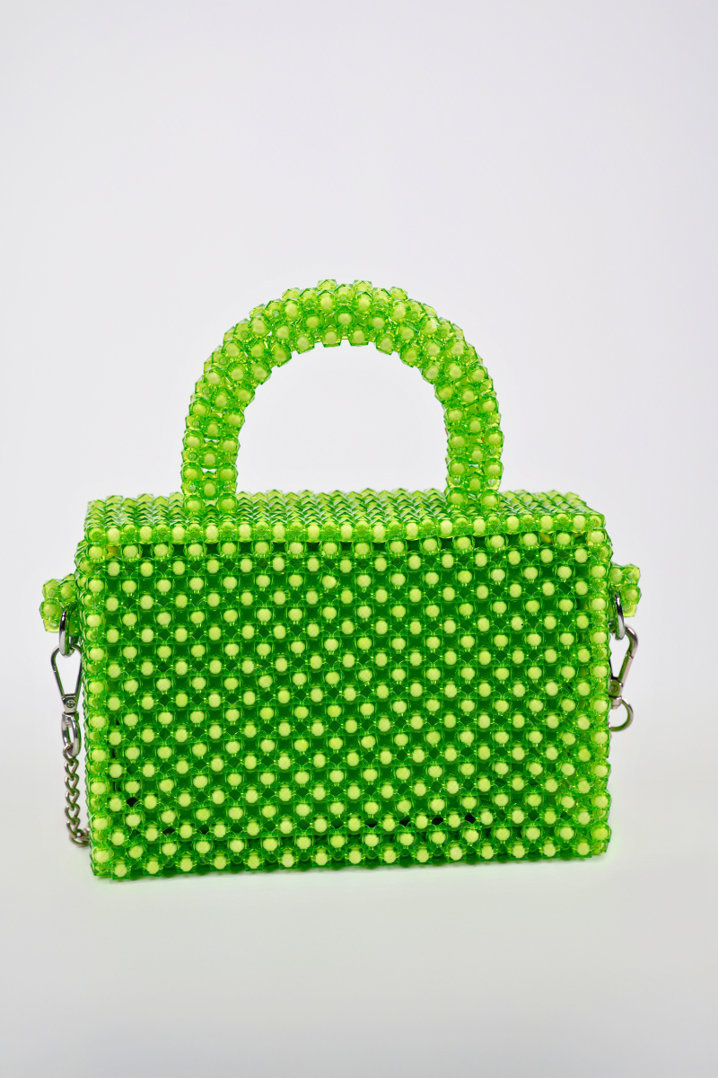Jade Crystal Beaded Bag
