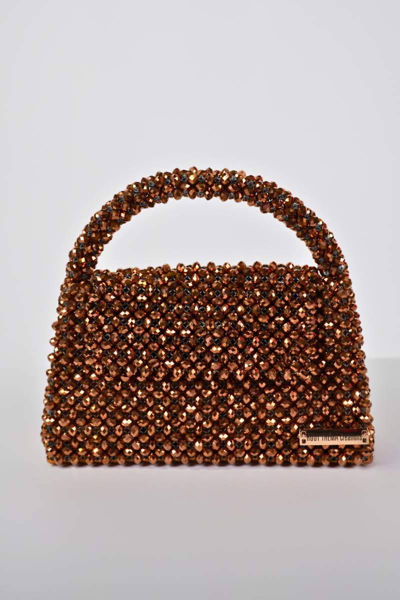 Crystal Beaded Bag (Copper)