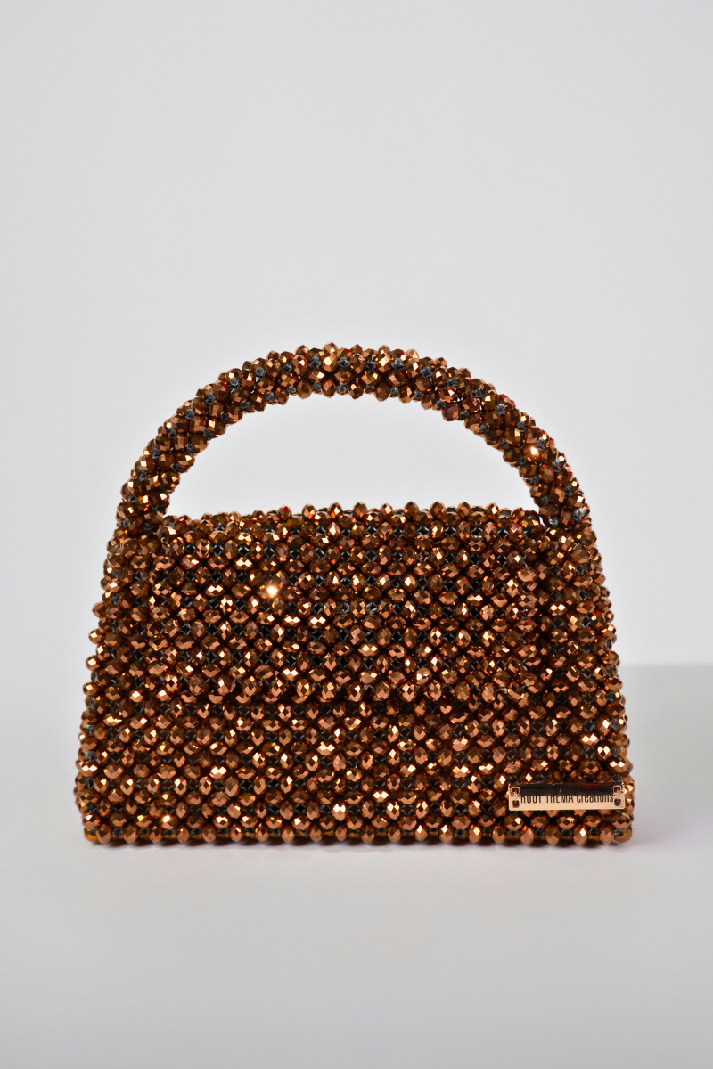 Crystal Beaded Bag (Copper)