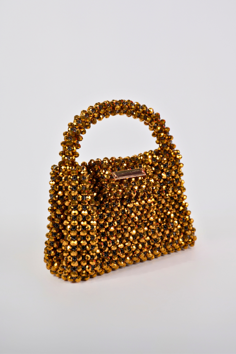 Crystal Beaded Bag (Gold)
