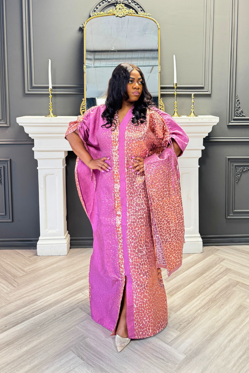 Royalty Luxury Boubou - Mix Pink and Gold