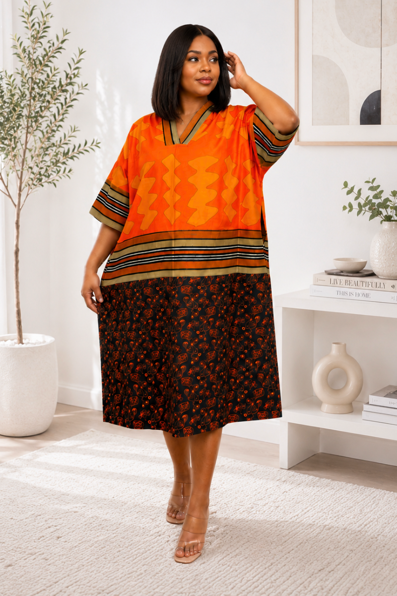 Afiya Ankara Boubou (100% COTTON ANKARA)