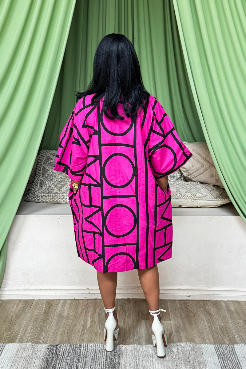 Bali Shirt Dress - Pink