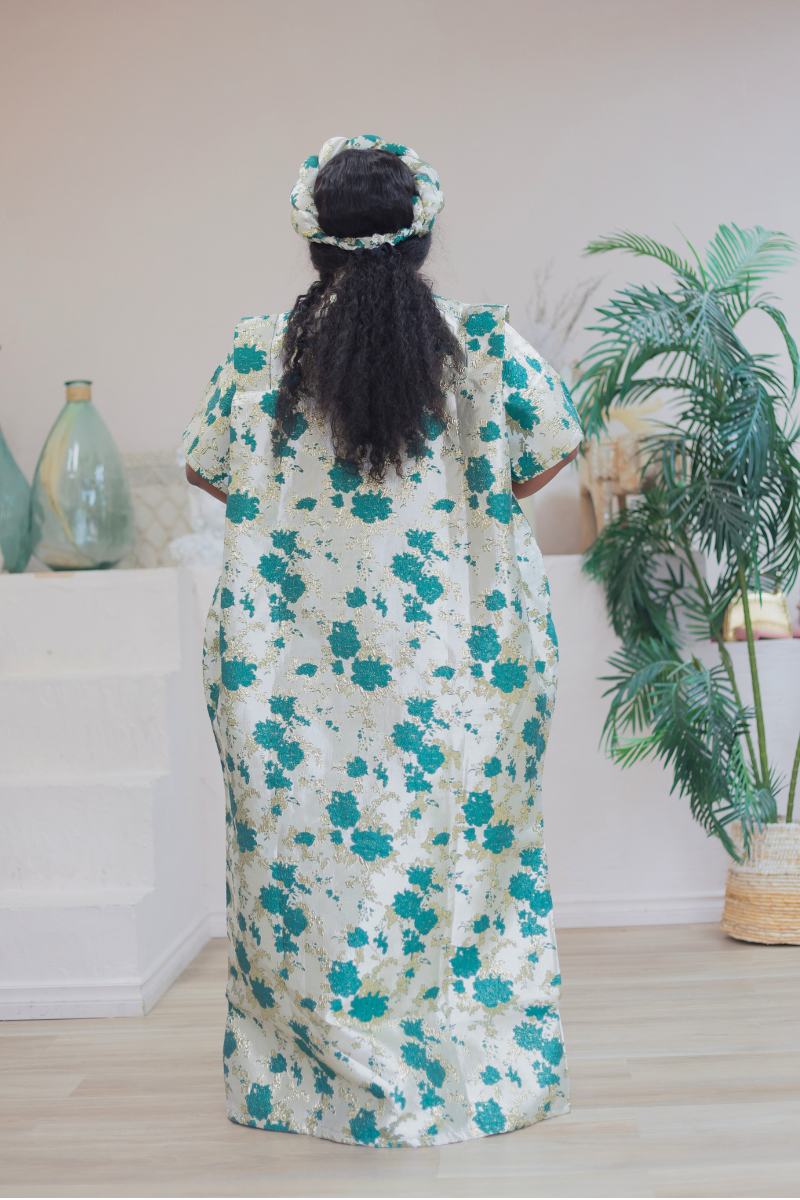 Royalty Brocade Boubou - Green