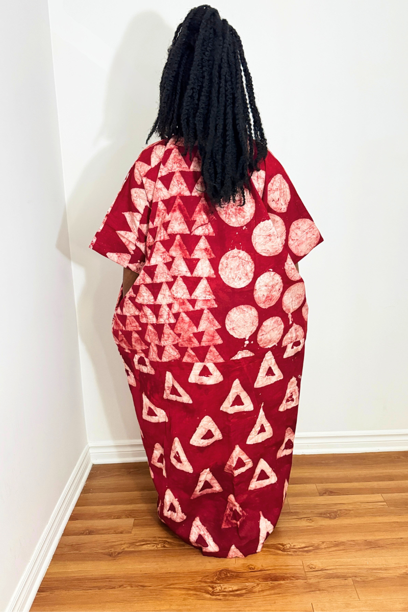 Lisa Adire Boubou (Red)