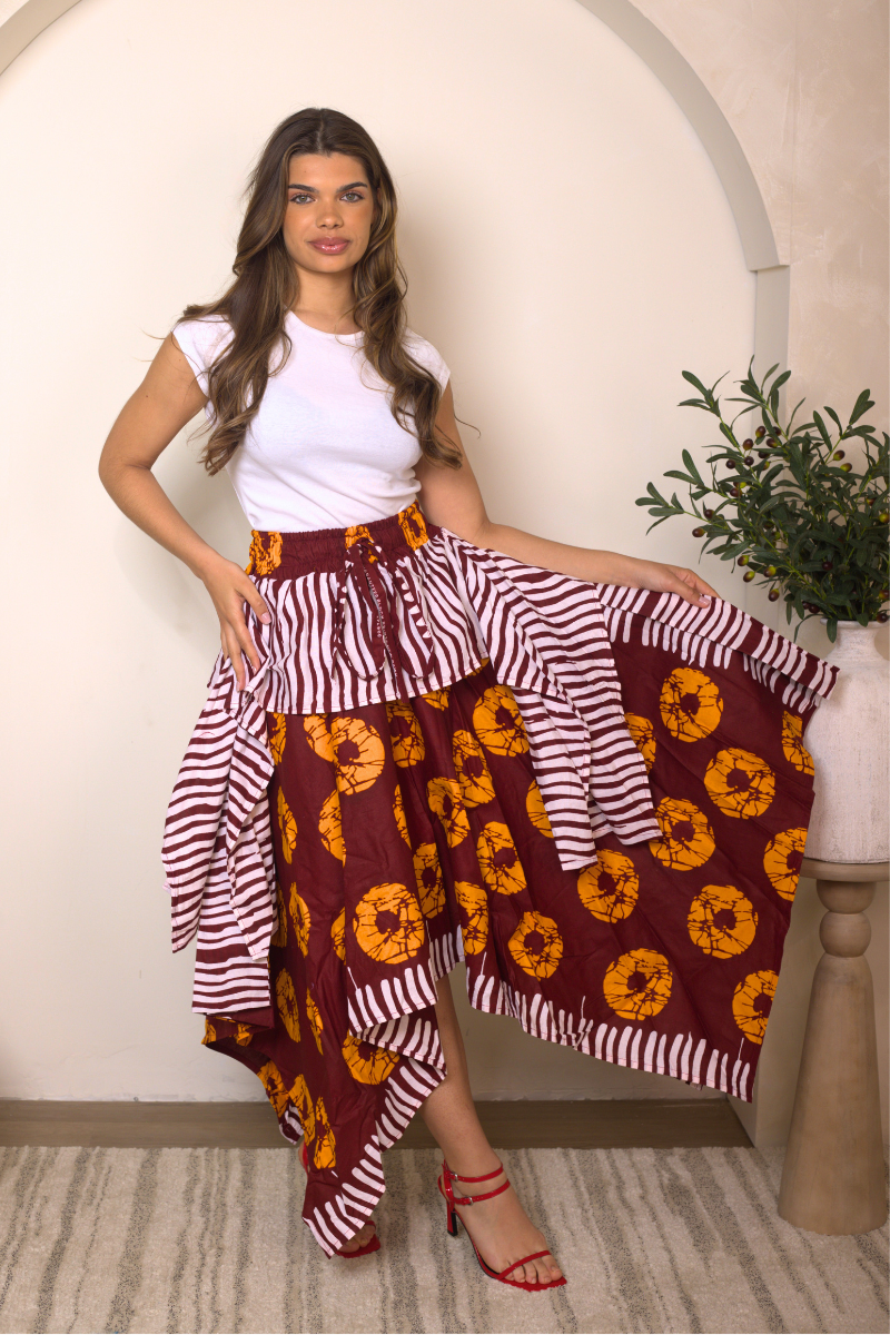 Jamila Handkerchief Skirt (100% COTTON ANKARA)