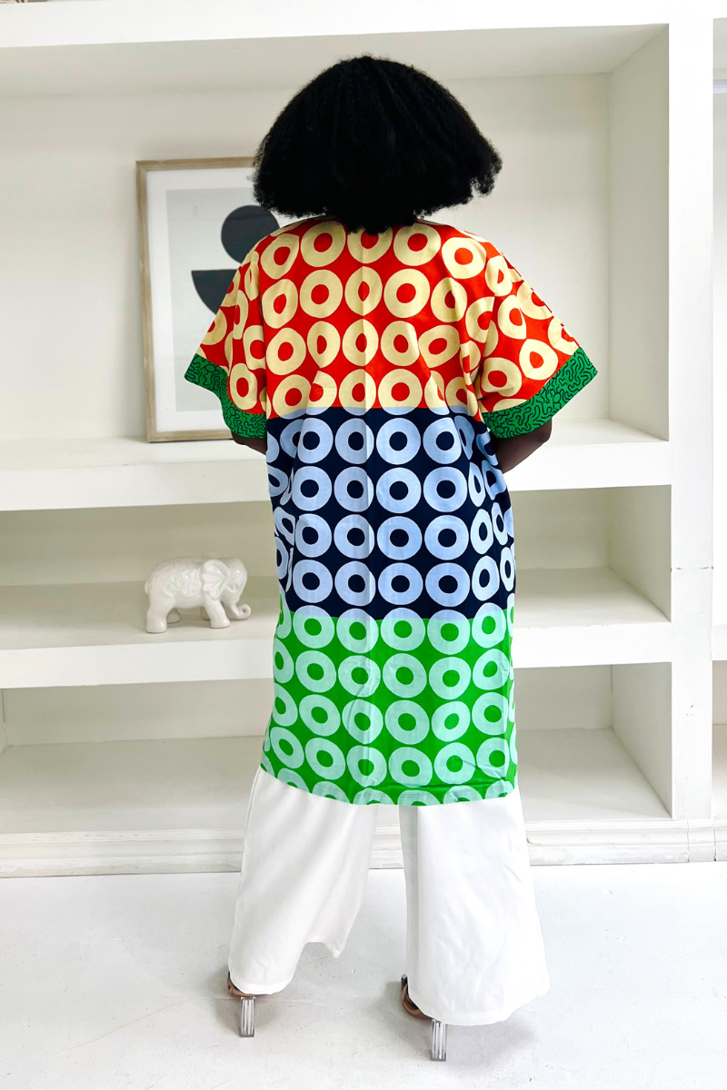 Multicolor Kimono Ankara