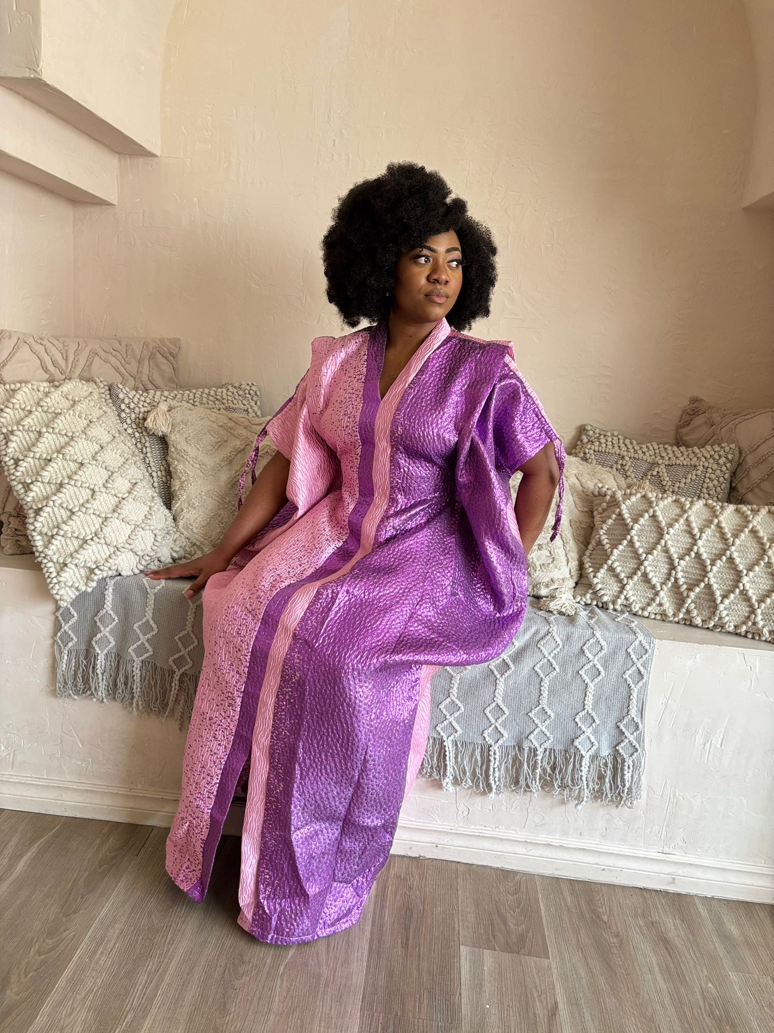 Royalty Luxury Boubou - Mix Pink and Purple