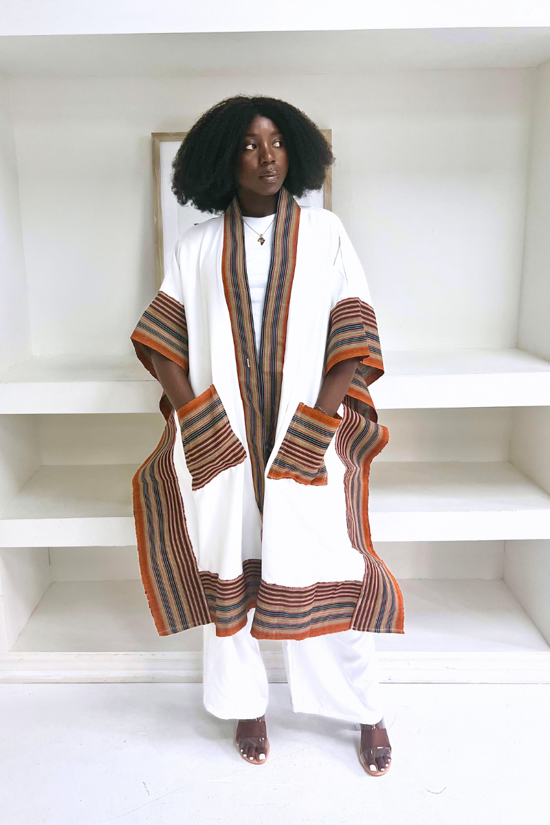 Makasi Kimono Jacket - White