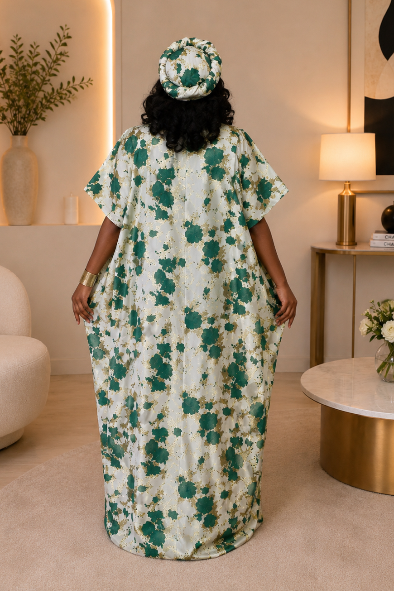 Royalty Brocade Boubou - Green