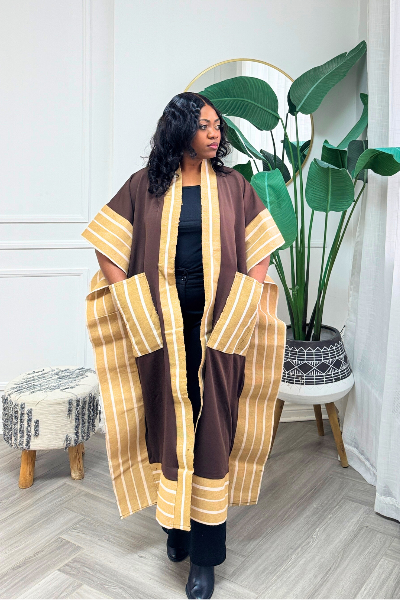 Makasi Kimono Jacket Set - Brown