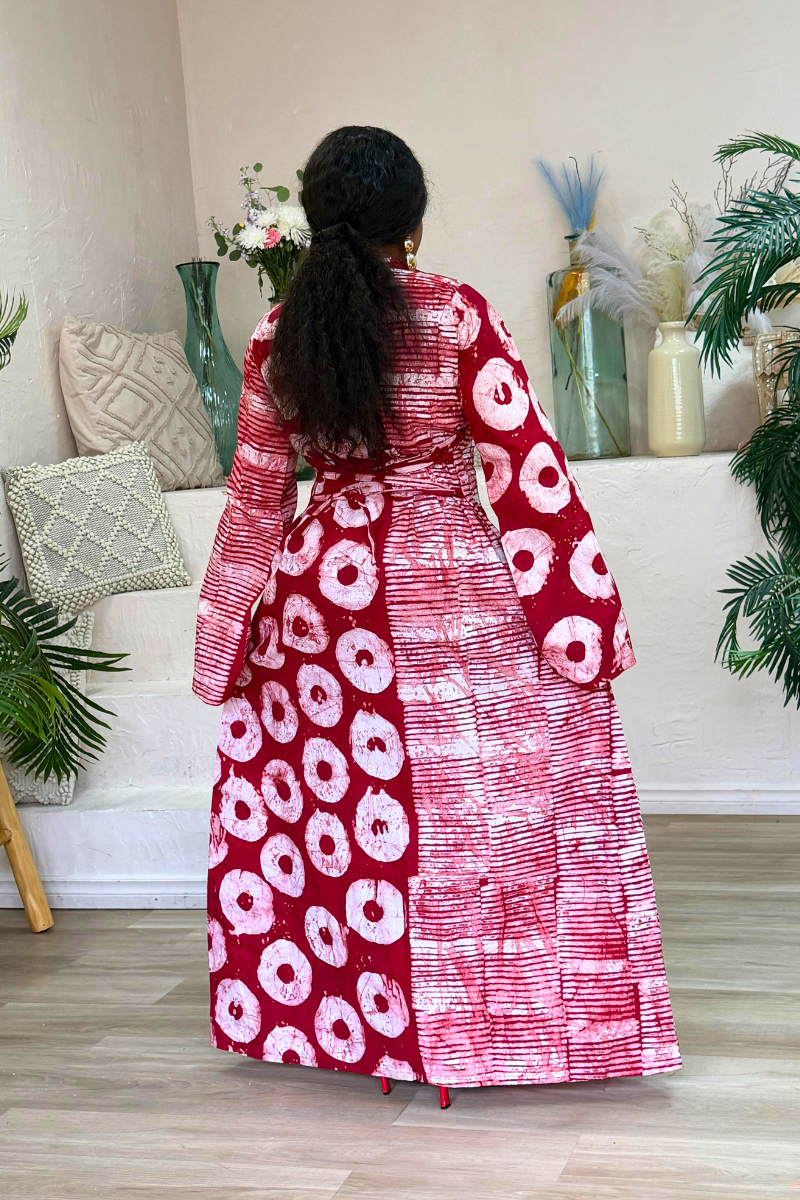 Solene Adire Dress