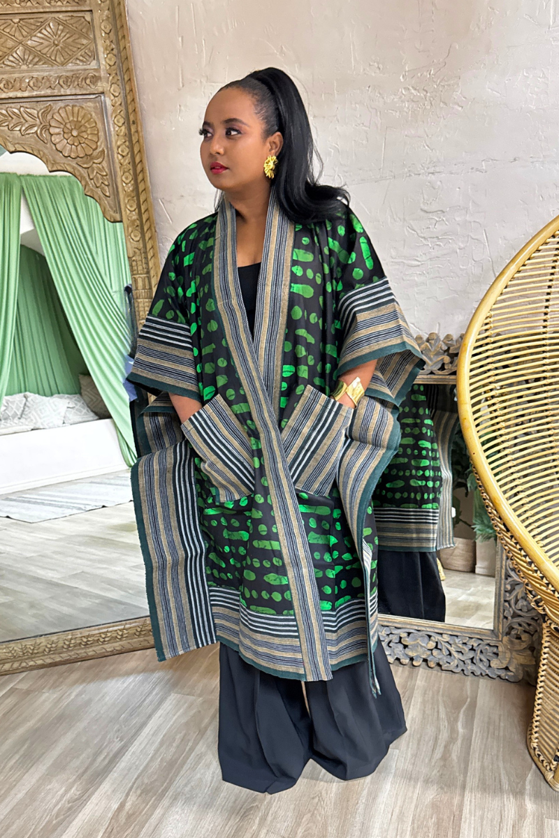 Veste Kimono Makasi - Vert