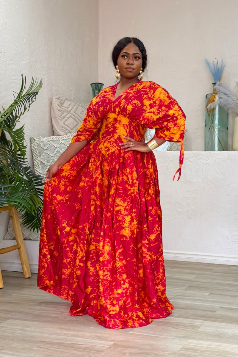 Lucy Adire Dress