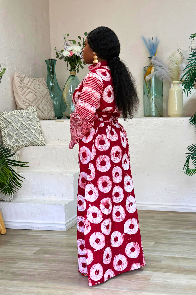 Solene Adire Dress