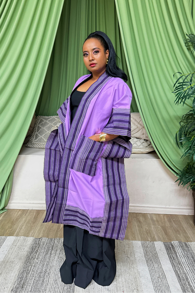 Veste Kimono Makasi - Violet 1