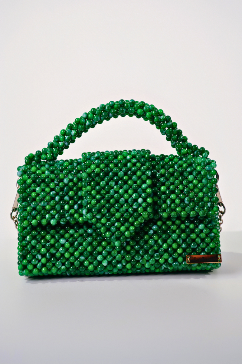Emerald Beaded Bag
