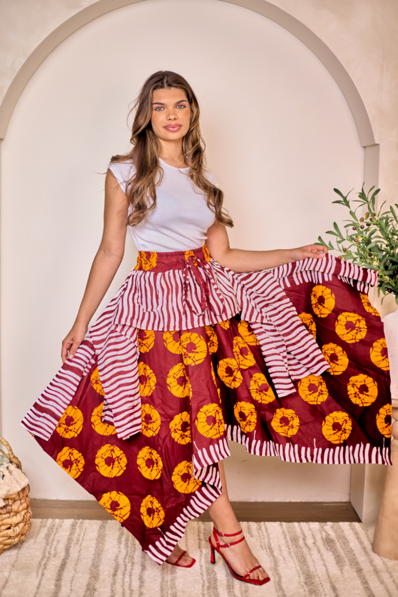 Jamila Handkerchief Skirt (100% COTTON ANKARA)