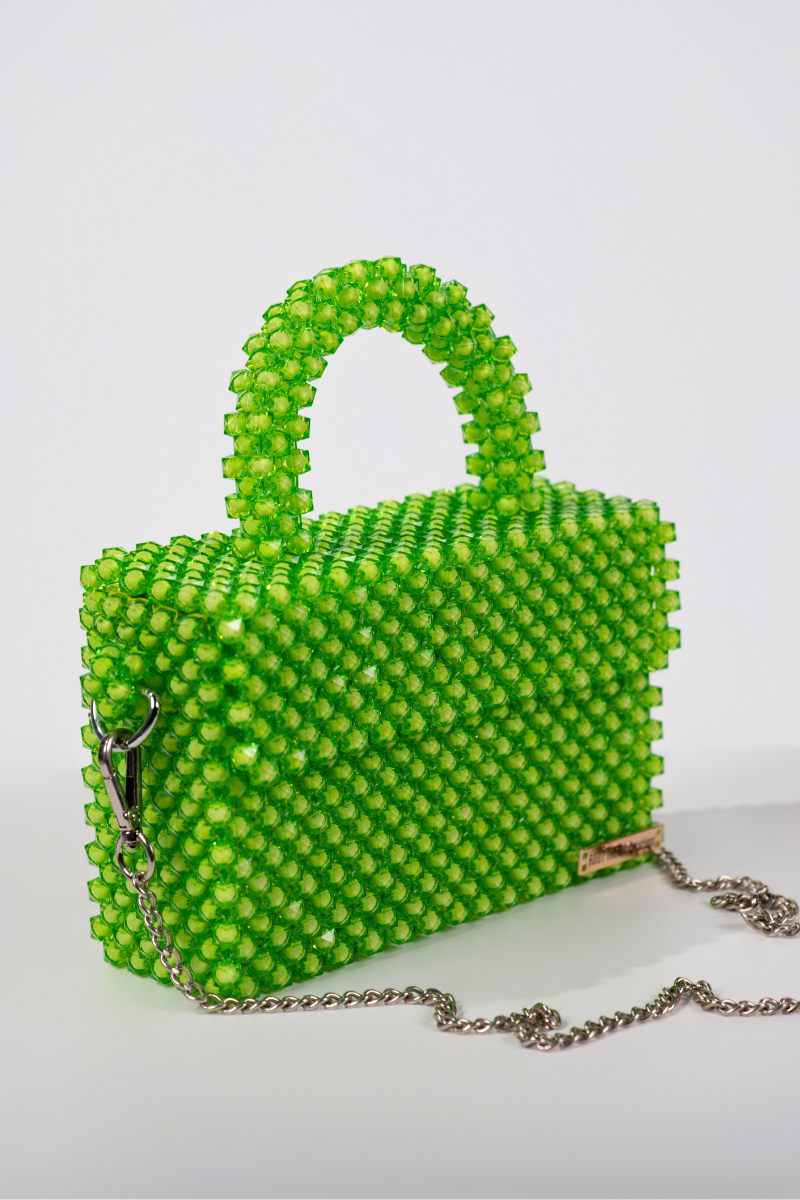 Jade Crystal Beaded Bag
