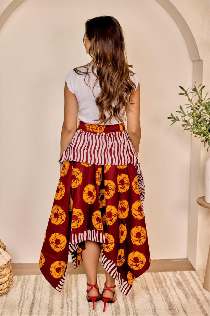 Jamila Handkerchief Skirt (100% COTTON ANKARA)