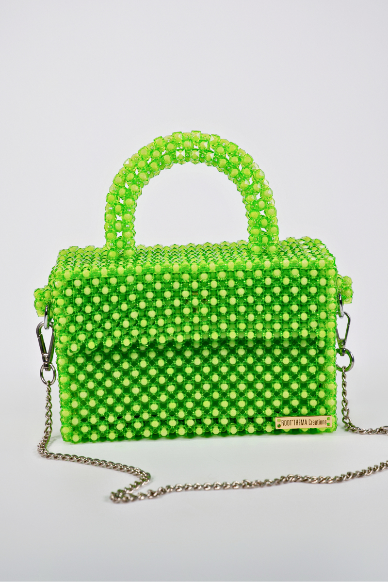 Jade Crystal Beaded Bag