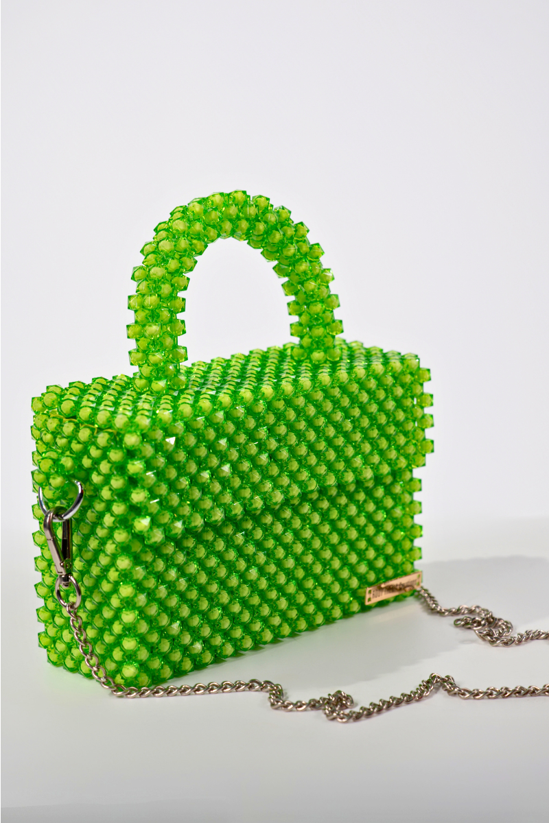 Jade Crystal Beaded Bag