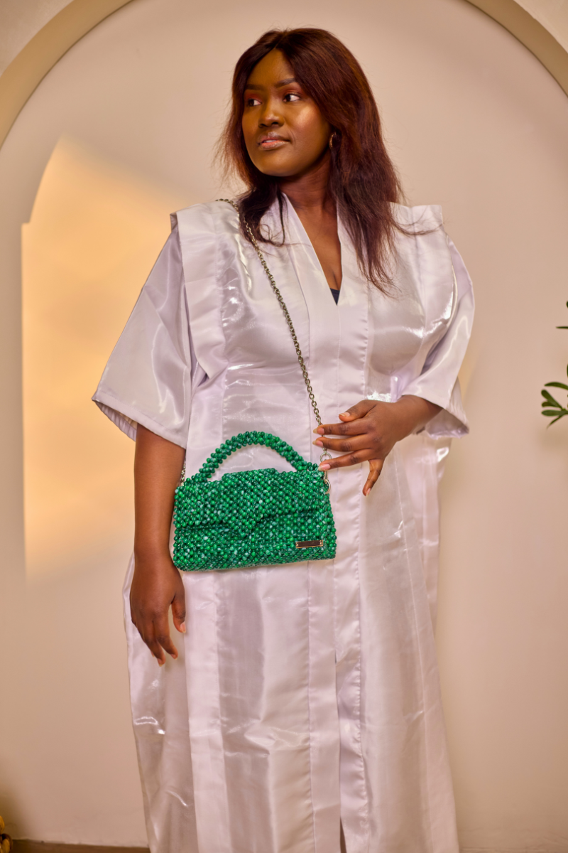 Emerald Beaded Bag