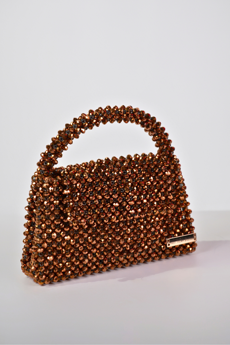 Crystal Beaded Bag (Copper)