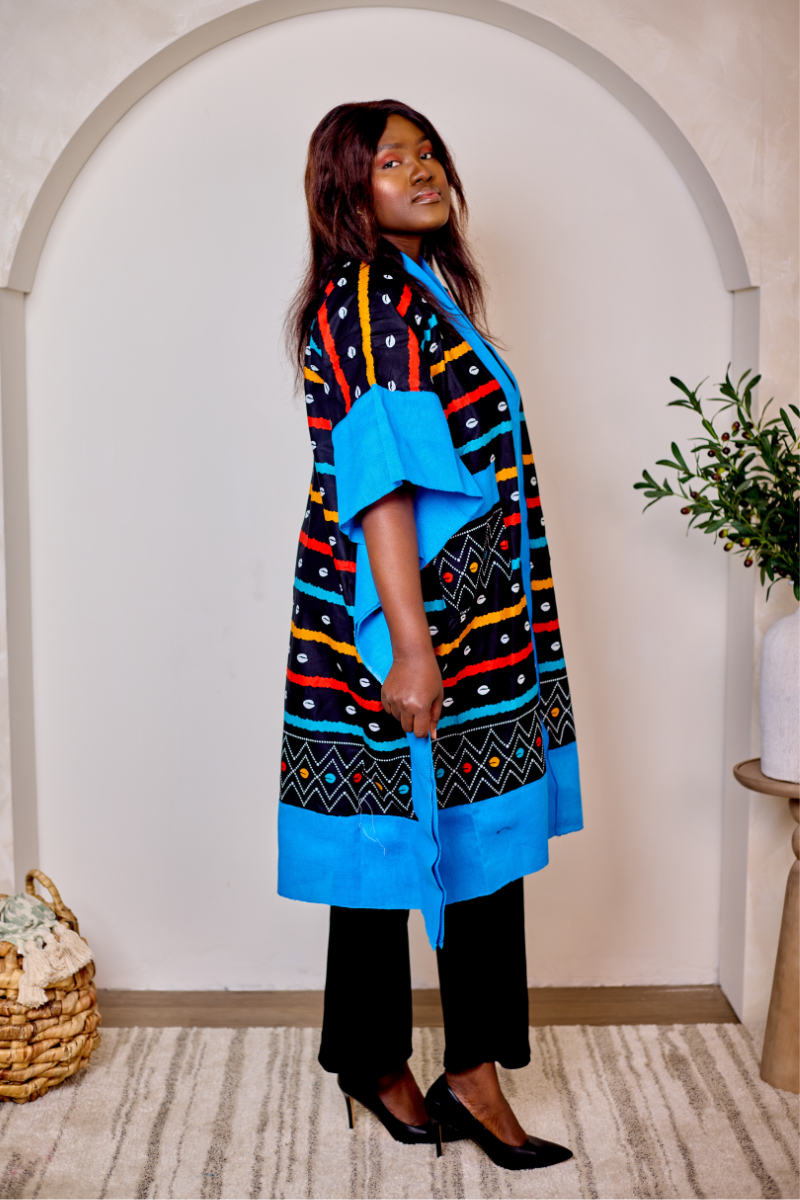 Makasi Kimono Jacket - Blue