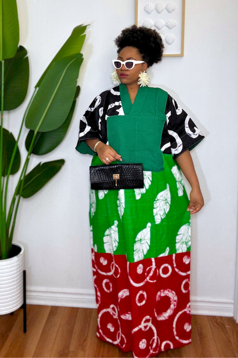 RICH AUNTY ANKARA BOUBOU (BLACK)