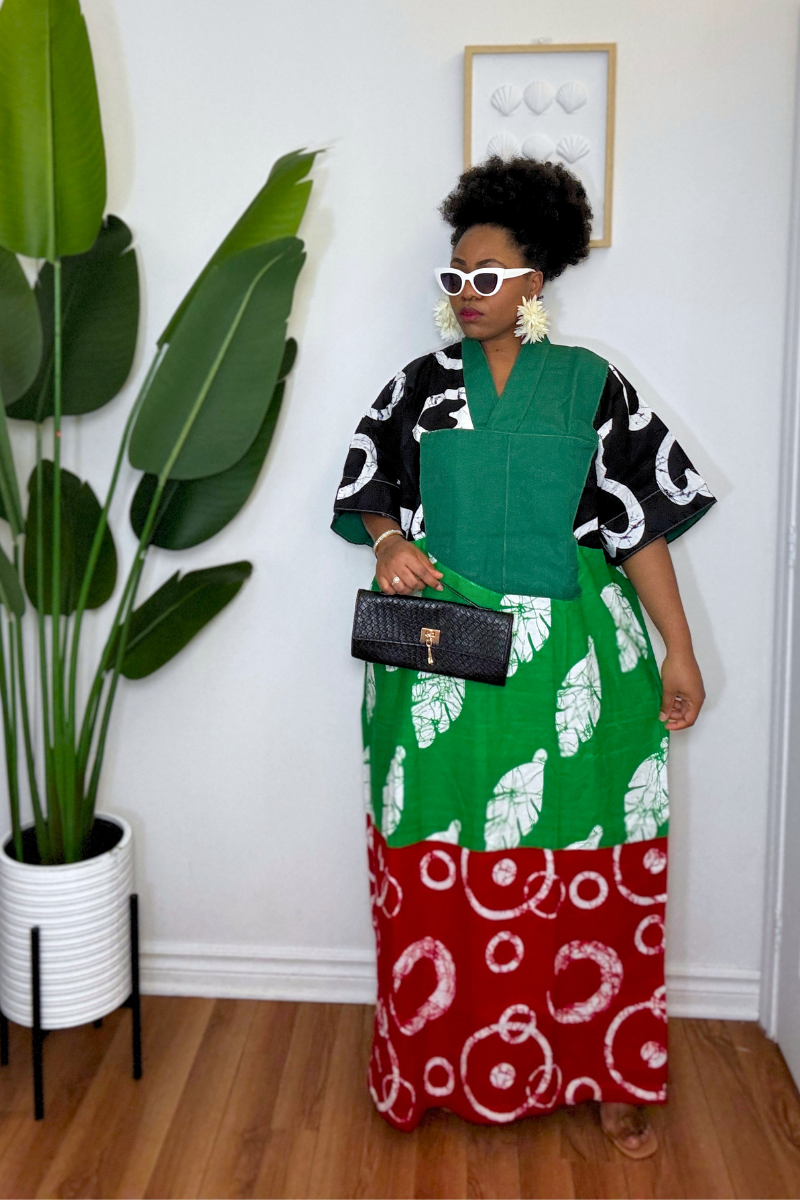 RICH AUNTY ANKARA BOUBOU (BLACK)