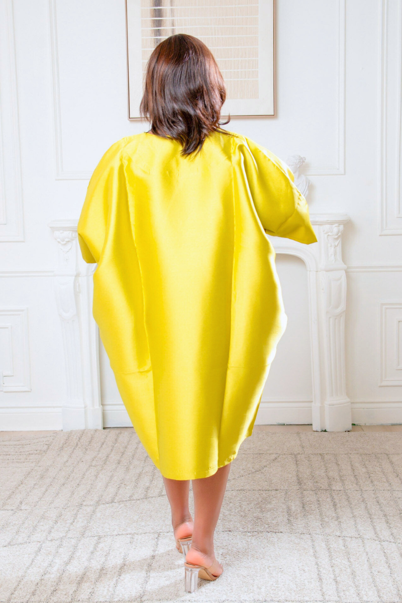 Aria Boubou Dress - Yellow