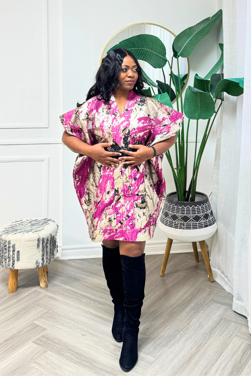 Luxury Mini Boubou Dress - Multicolor