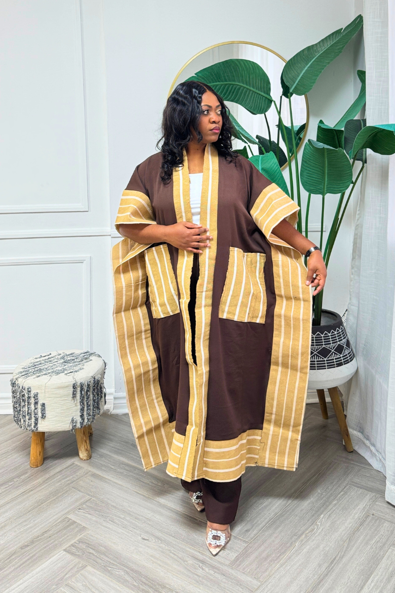 Makasi Kimono Jacket Set - Brown