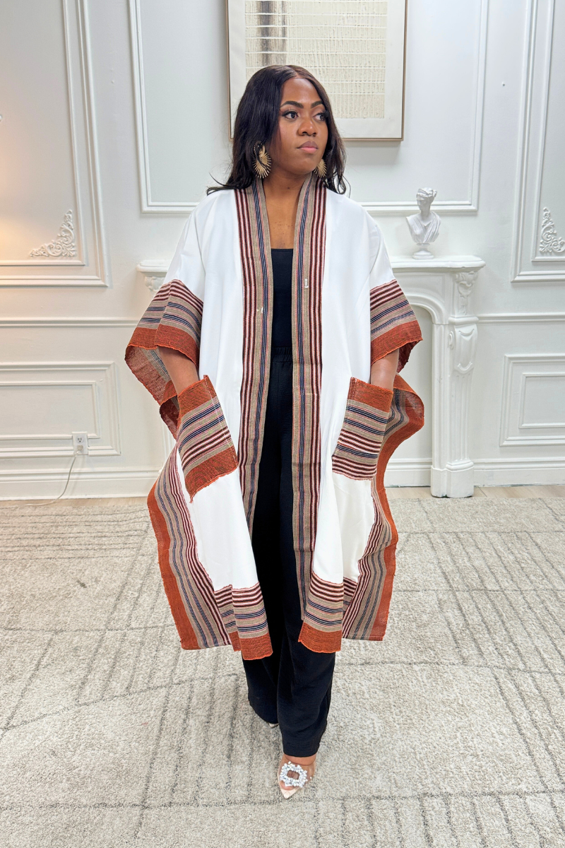 Makasi Kimono Jacket - White