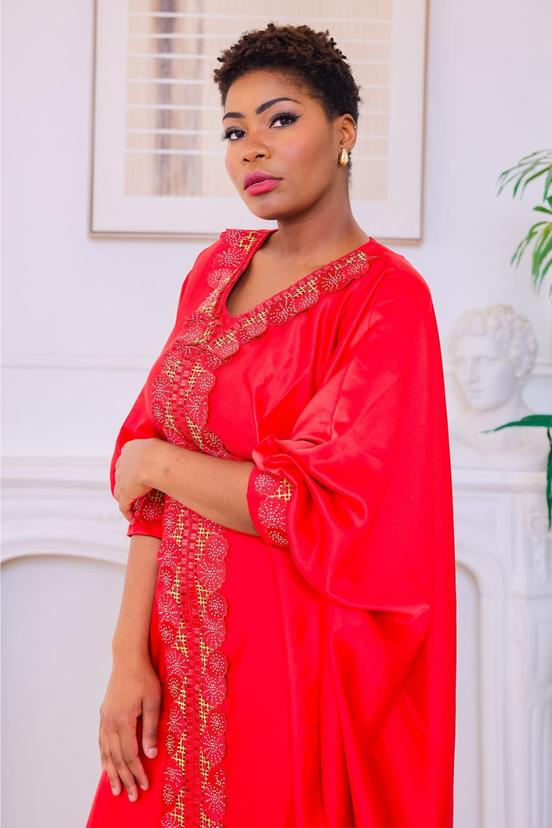 Royal Red - Satin Boubou
