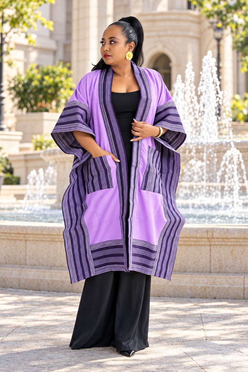 Veste Kimono Makasi - Violet 1