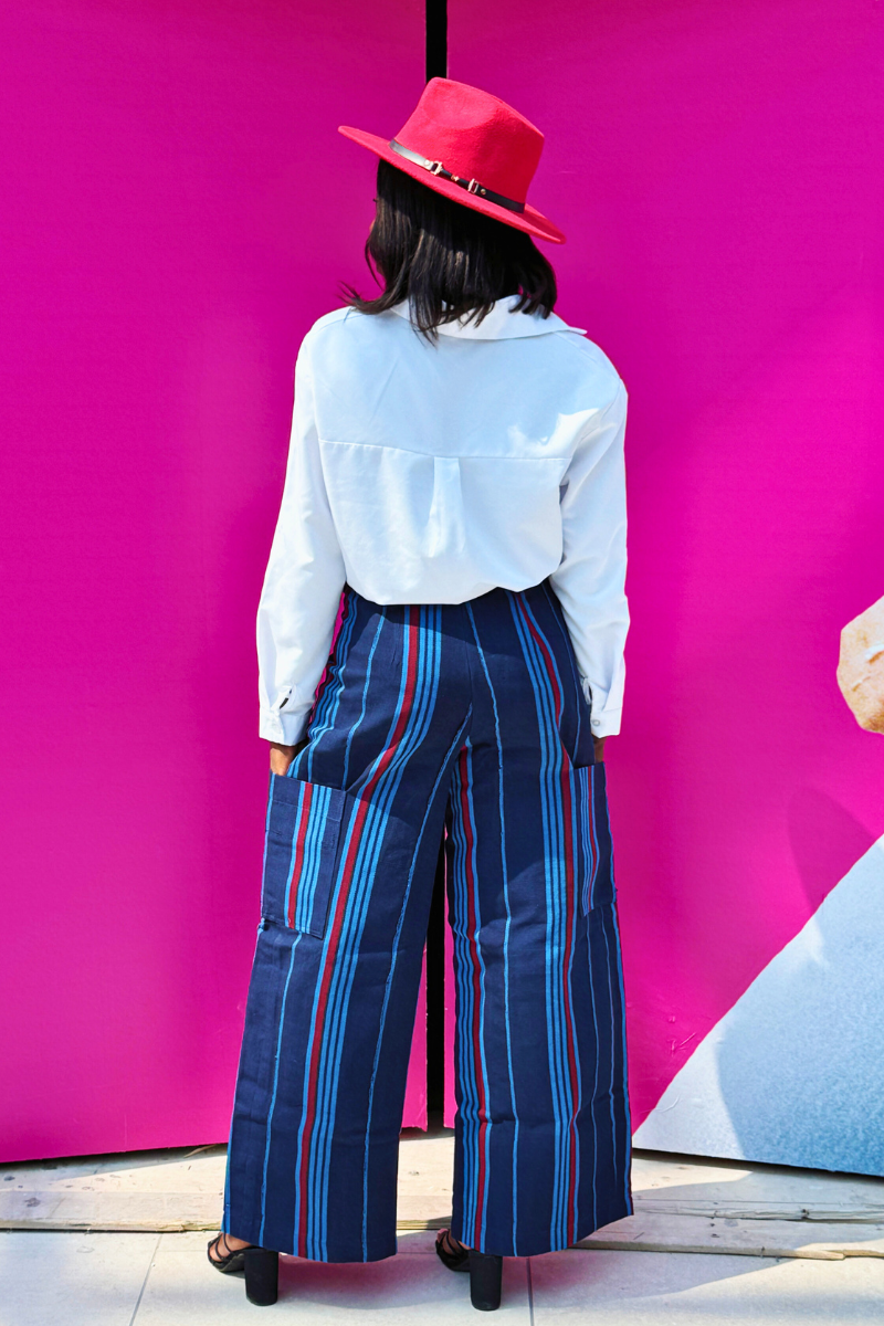 Asooke Blue Cargo Pant